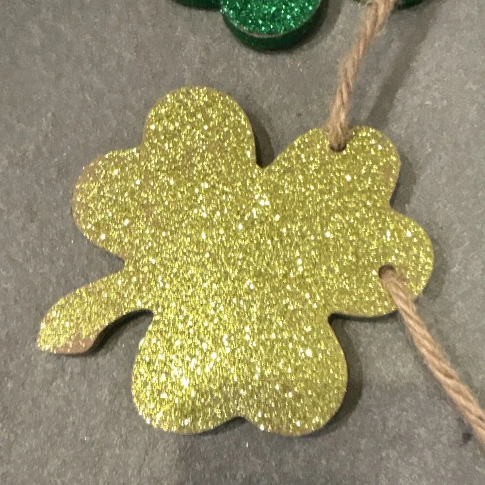 Hobby Lobby St. Patrick's Day Decorations Lot w/ Glitter Clover Garland & More